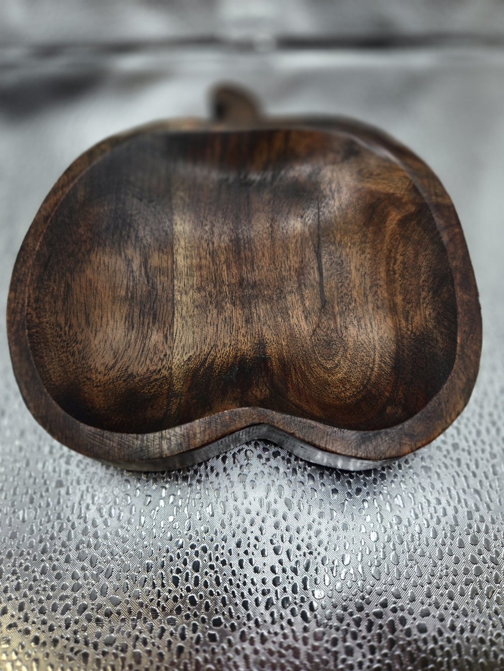 ROBERT STANLEY Hand Carved Wooden Apple Dish Trinket
